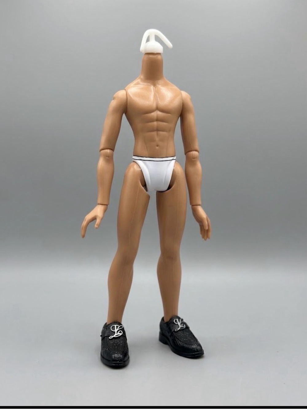 Kids Poseable Doll Body with White Underwear and Black Shoes